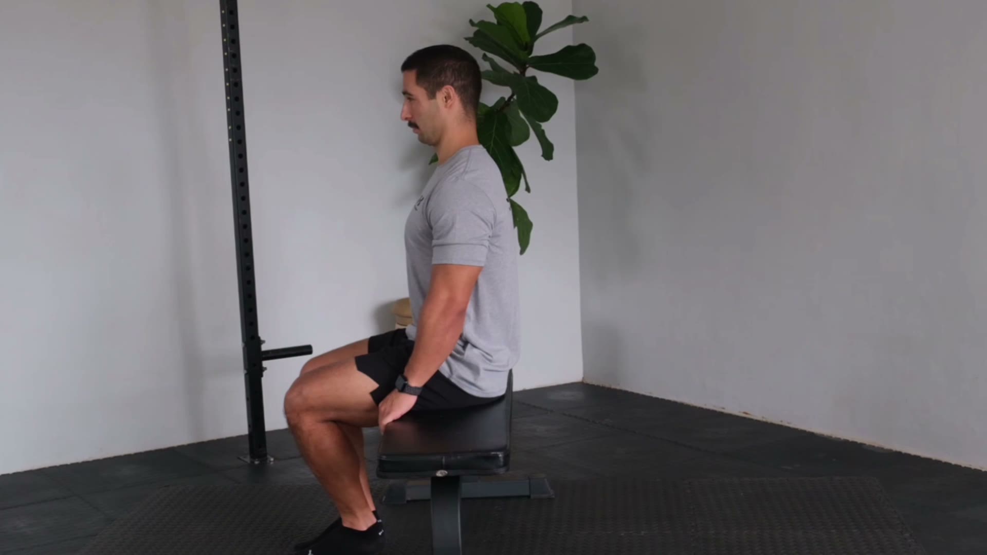 A practitioner demonstrating a stretch from the Relievr library